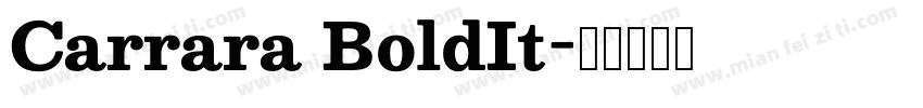Carrara BoldIt字体转换